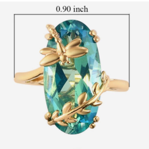 GP Trionfo Italian Garden PeacockCollection 8.75 ctw Dragonfly Ring Size 8 - Picture 2 of 13